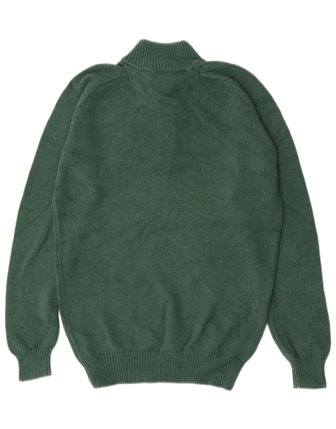 Massimo Dutti Pull à col boutonné pour homme en coton vert Taille L