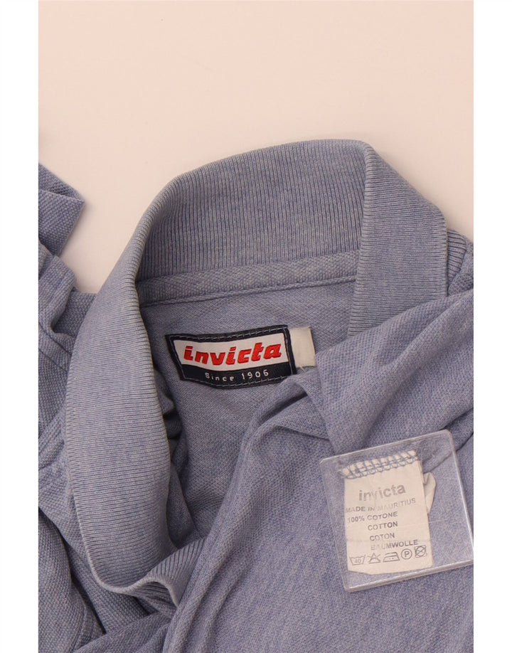 INVICTA Polo Homme Coton Chiné Bleu Marine Moyen