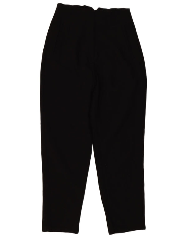 Zara Pantalon de costume taille haute pour femme Small W26 L26 Noir Polyester