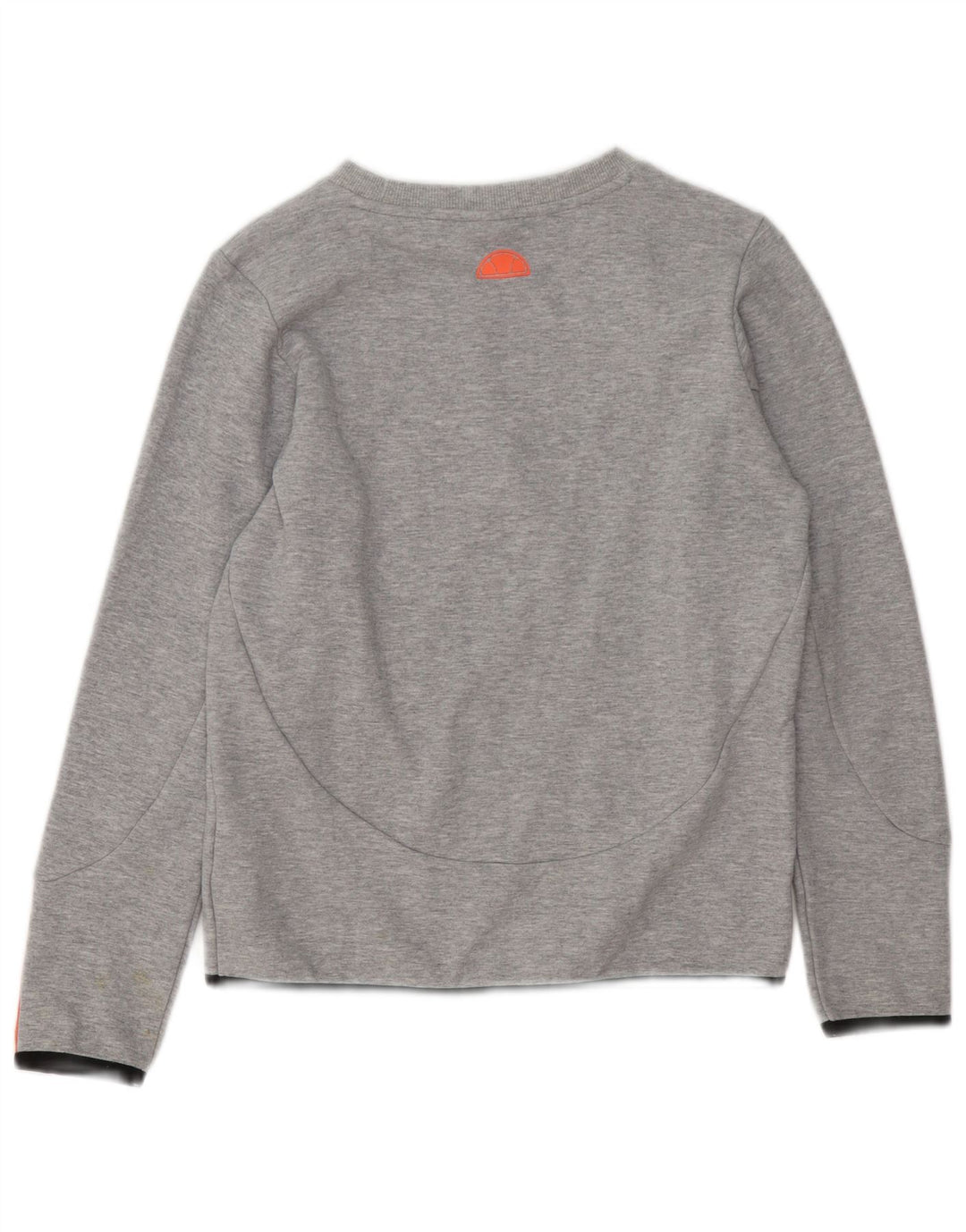 ELLESSE Sweat-shirt graphique pour femme UK 14 Grand coton moucheté gris