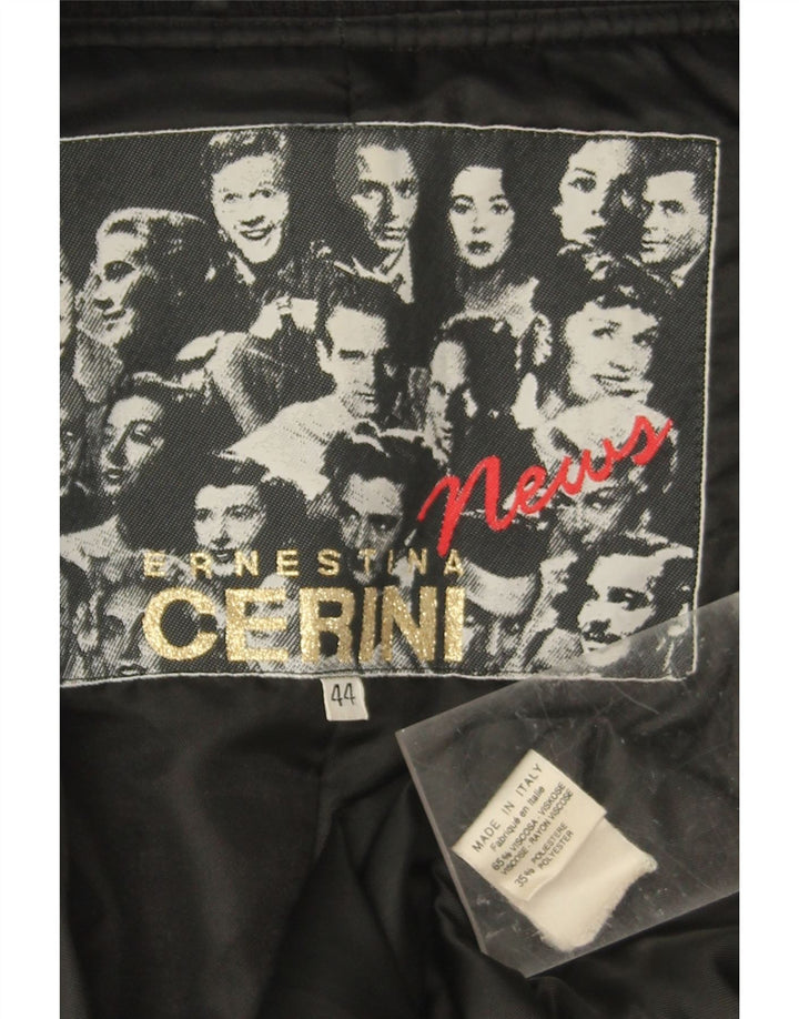 Ernestina Cerini Pardessus Femme IT 44 Viscose Noir Moyen