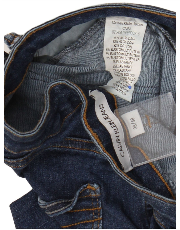Calvin Klein Jean droit vieilli pour homme IT 48 Medium W38 L33 Bleu marine