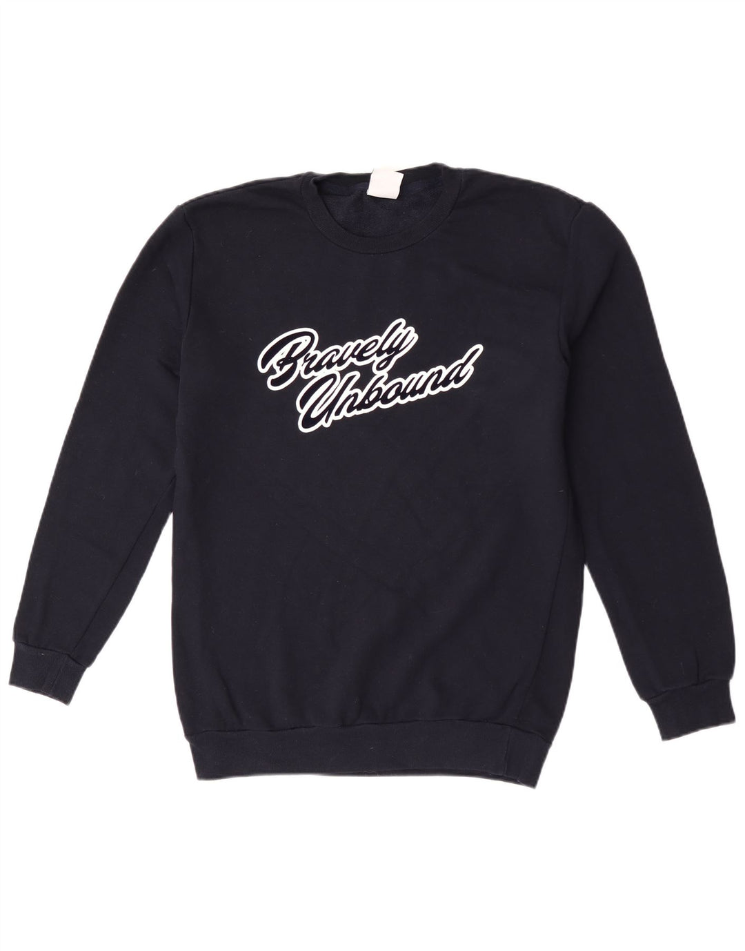 Zara Homme Graphic Sweatshirt Jumper Moyen Bleu Marine Coton