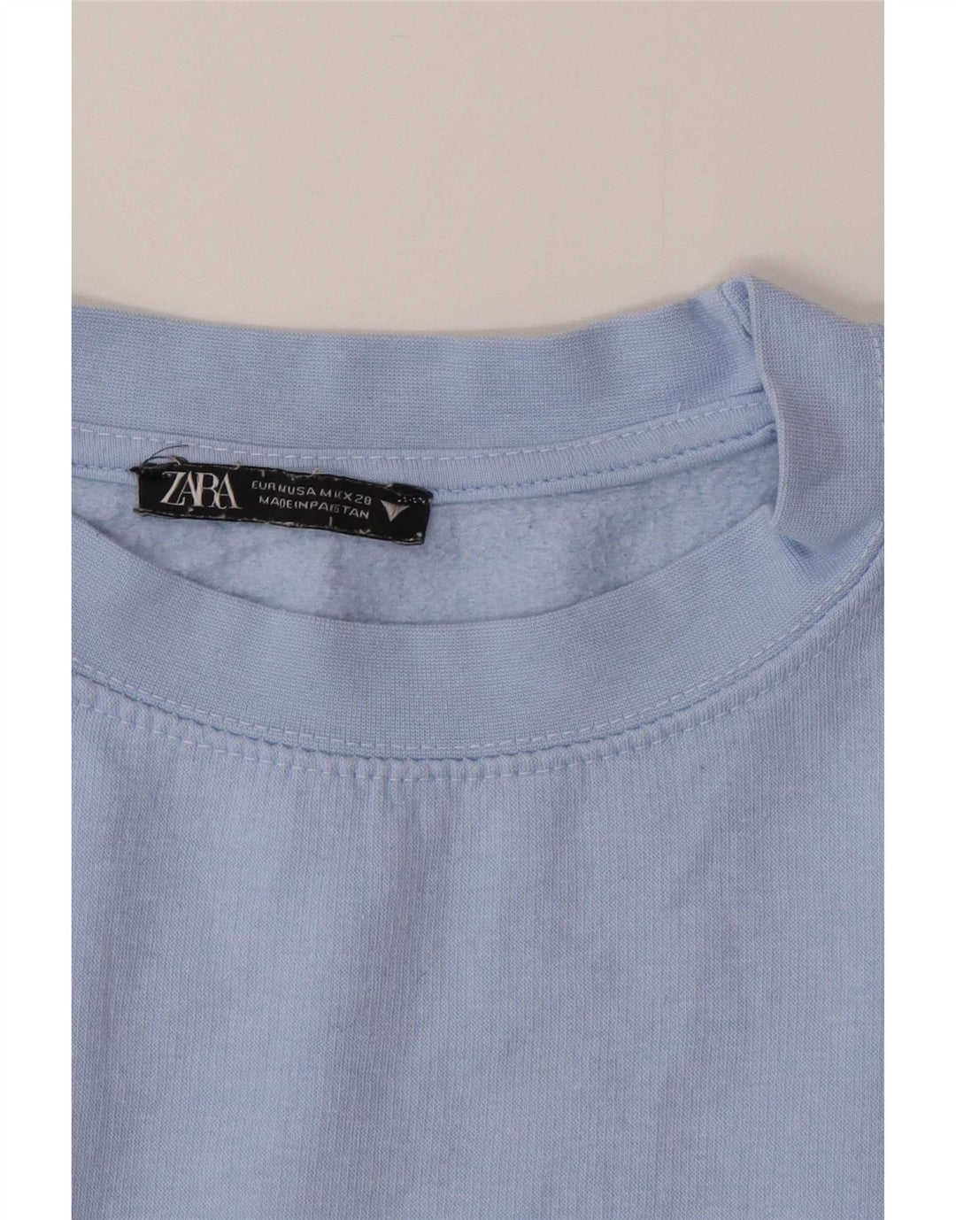 Zara Sweat-shirt pour femme UK 14 Bleu moyen