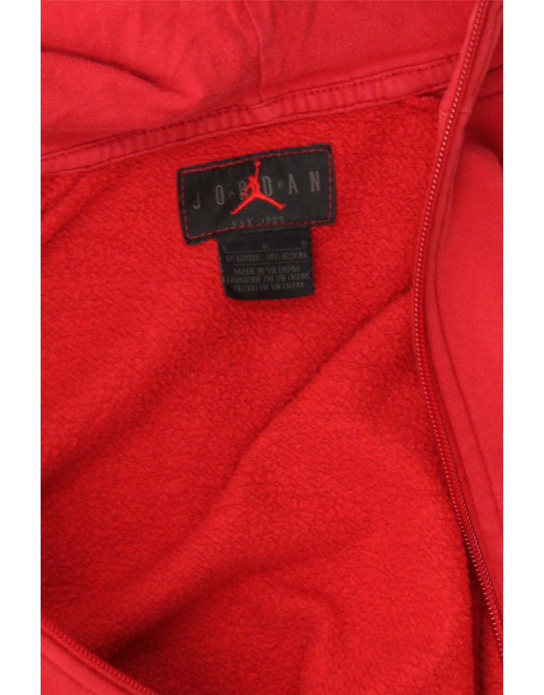 Jordan Pull à capuche zippé pour garçon 12-13 ans Grand Rouge