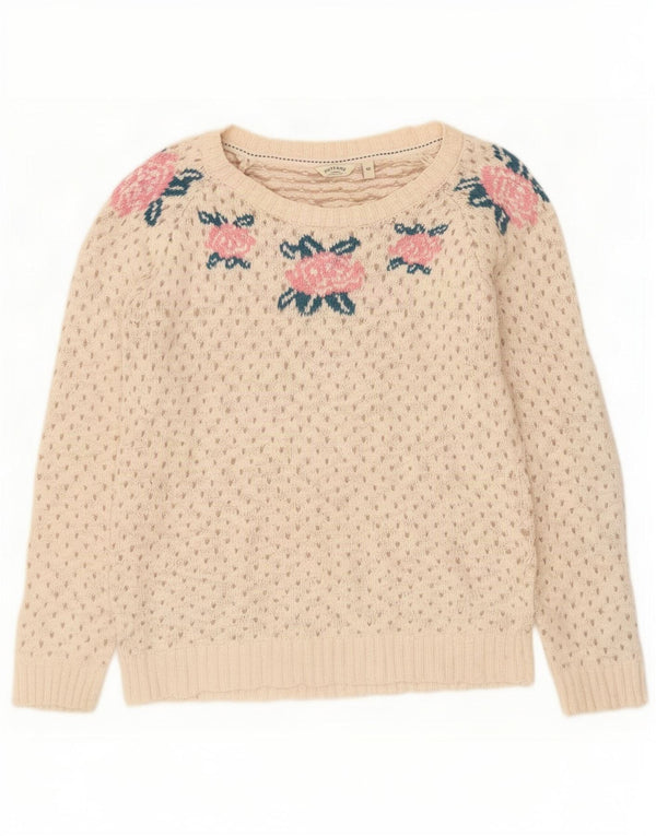 Fat Face Pull col bateau pour femme UK 10 Petit blanc cassé floral