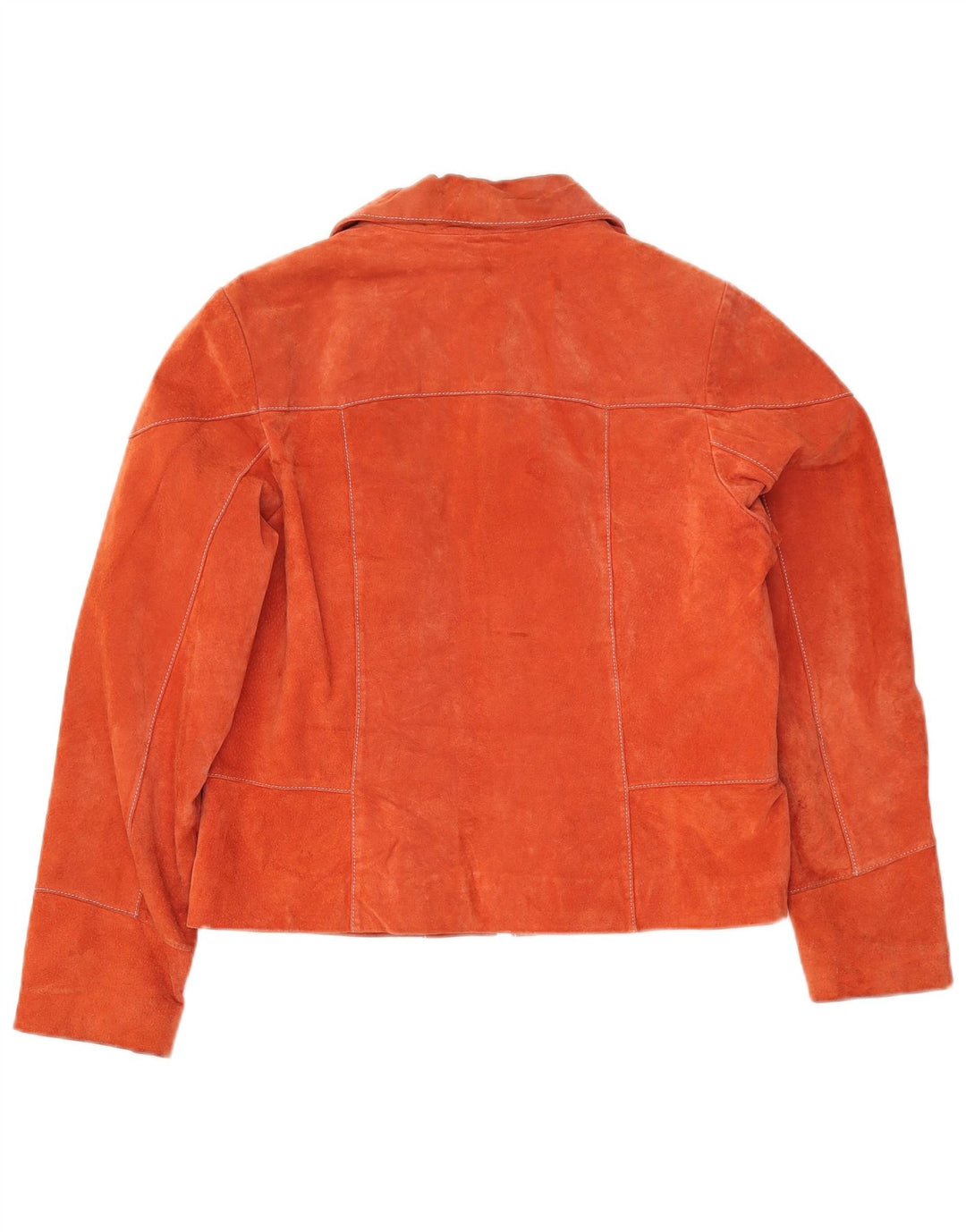 Chevirex Veste en daim pour femme EU 42 Grand cuir orange