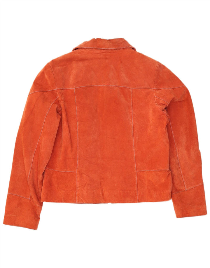Chevirex Veste en daim pour femme EU 42 Grand cuir orange