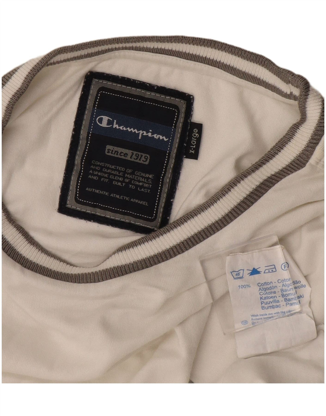 Champion T-Shirt Homme Top XL Coton Blanc