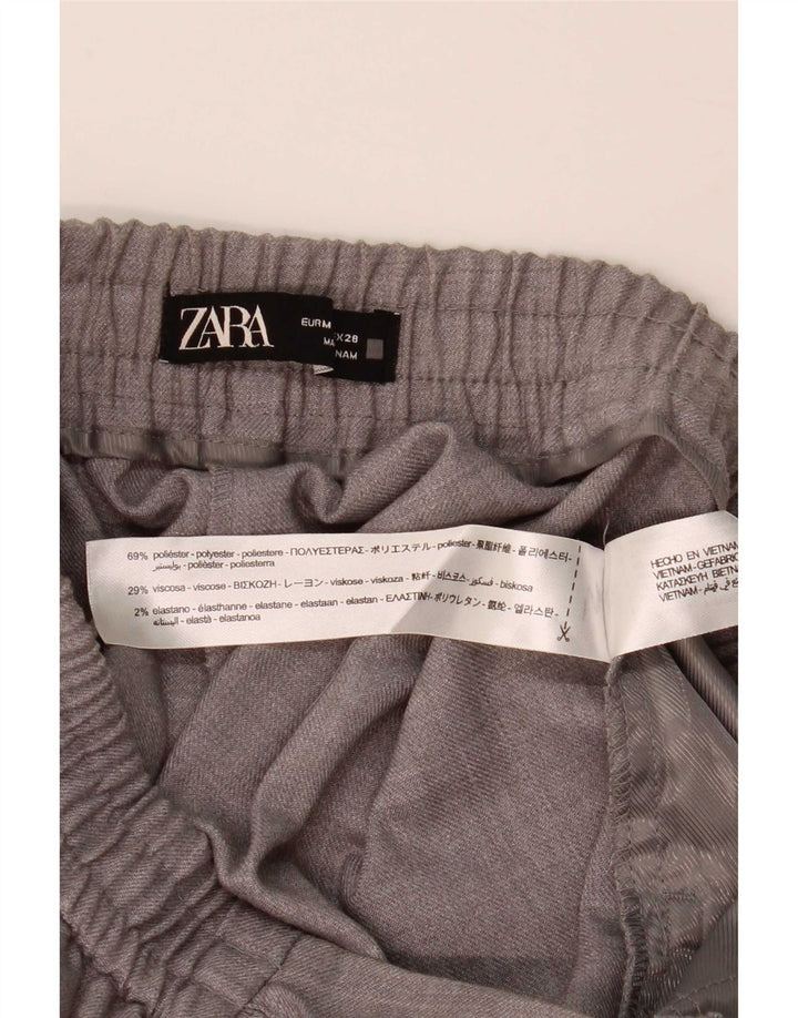 Zara Pantalon Chino Fuselé Femme Moyen W28 L26 Gris Polyester