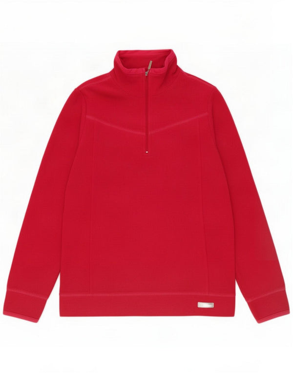 Champion Pull polaire à col zippé pour femme UK 14 Polyester bordeaux moyen
