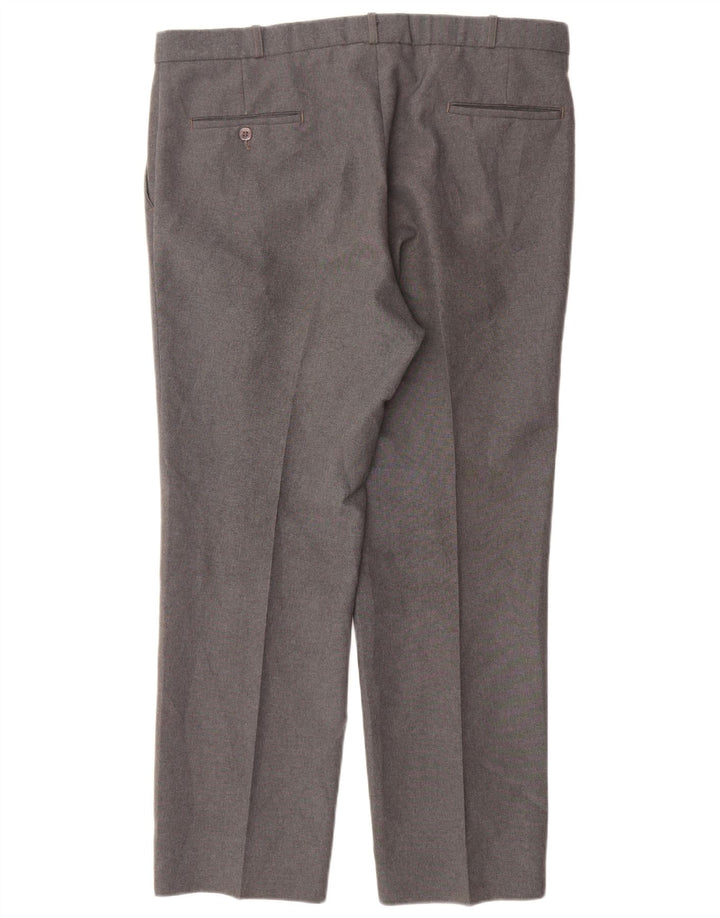 Farah Pantalon de costume à chevilles pour homme W38 L30 Gris Polyester