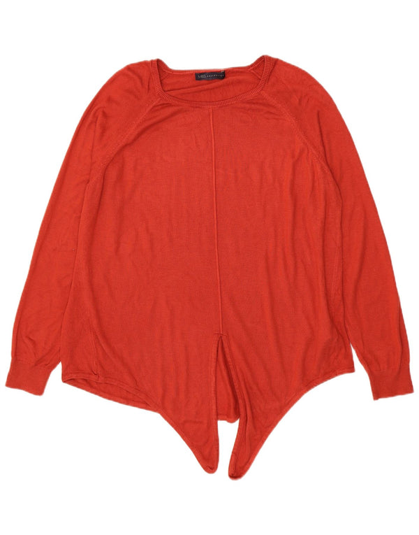 Marks & Spencer Pull col bateau pour femme UK 16 Large Rouge Viscose