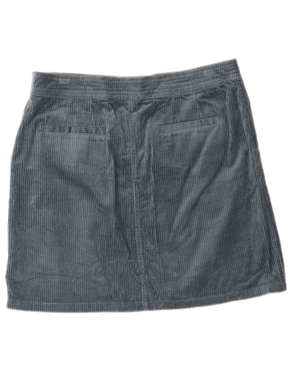 MONSOON Jupe en velours côtelé pour femme UK 16 Large W34 Coton vert