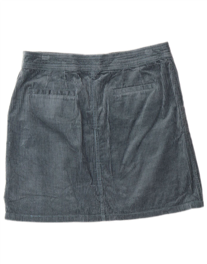 MONSOON Jupe en velours côtelé pour femme UK 16 Large W34 Coton vert