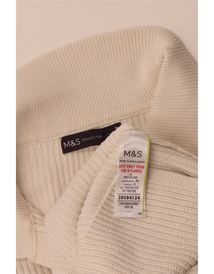 Marks & Spencer Femme Oversize UK 14 Moyen Blanc Cassé Coton