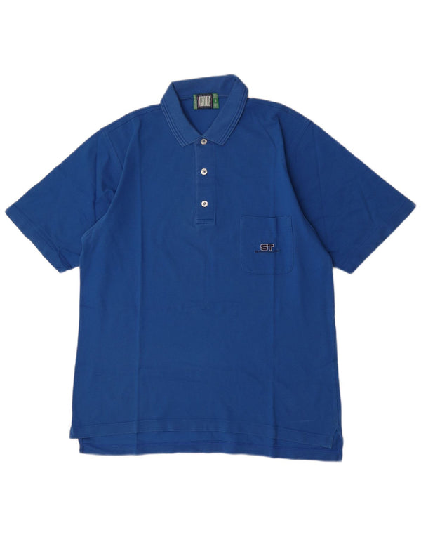 Sergio Tacchini Polo Homme IT 50 Large Bleu Coton