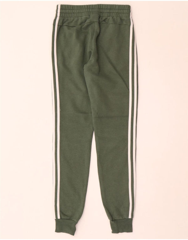 Adidas Pantalon de survêtement pour femme Joggers UK 4/6 XS Vert Coton