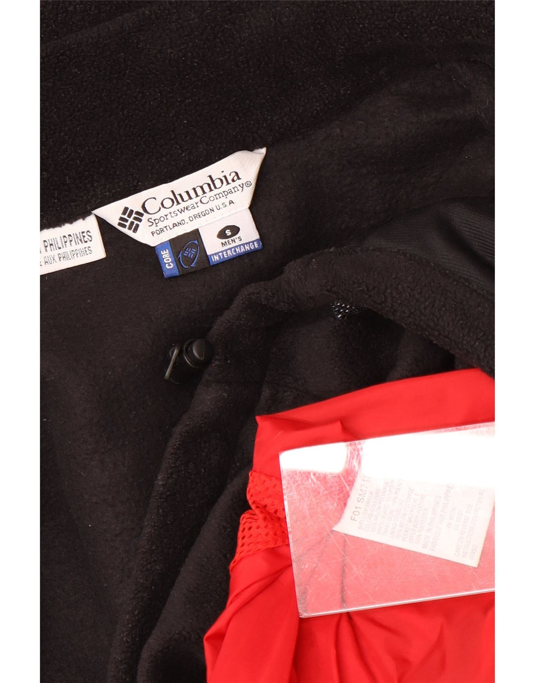 Columbia Veste coupe-vent Interchange pour homme UK 36 Small Rouge Colourblock