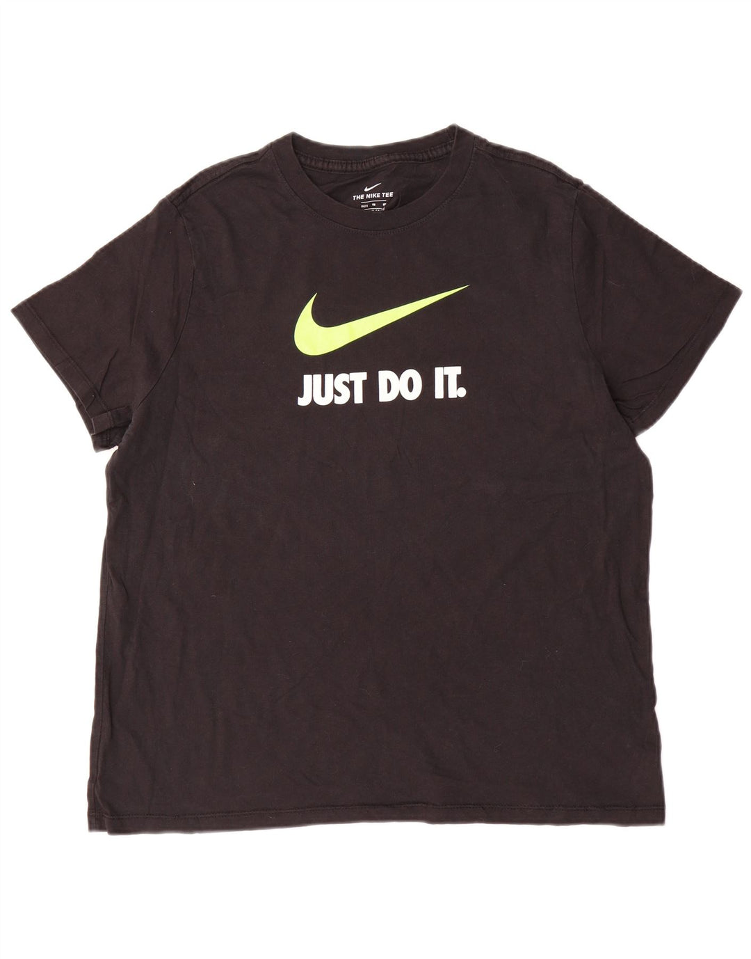 NIKE T-shirt graphique pour femme UK 18 XL Noir Coton