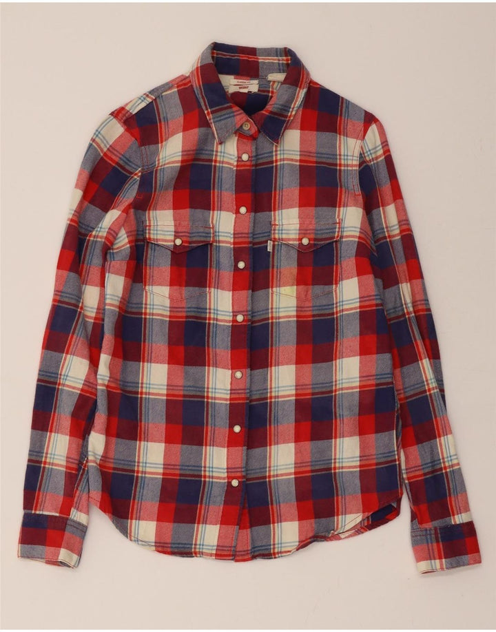 LEVI'S Mens Classic Fit Flannel Shirt XS Red Check Cotton Vintage Levi's and Second-Hand Levi's from Messina Hembry 