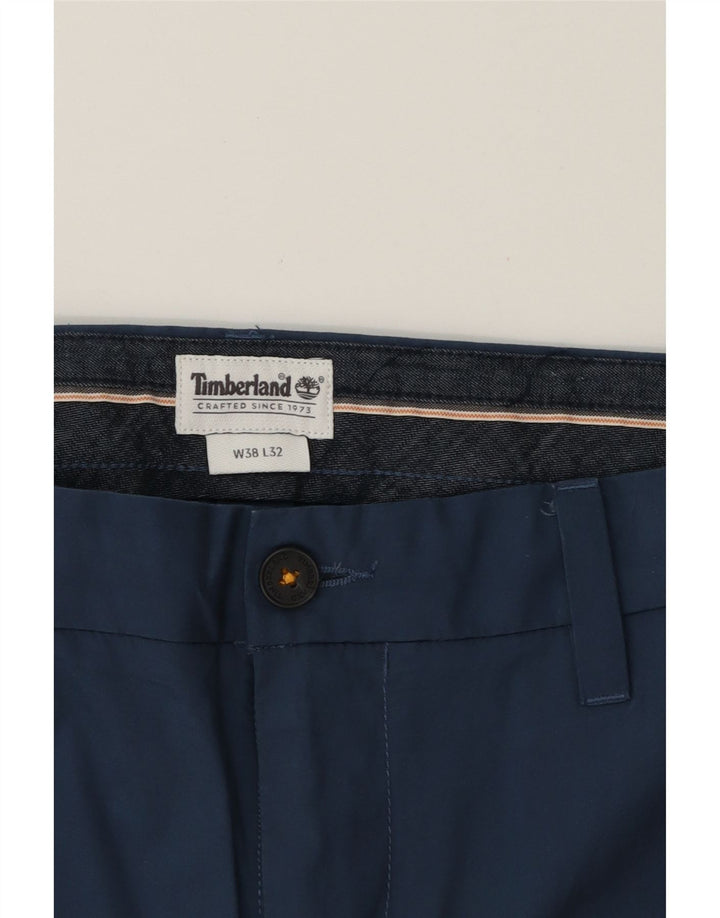 TIMBERLAND Mens Slim Chino Trousers W38 L28 Blue Vintage Timberland and Second-Hand Timberland from Messina Hembry 