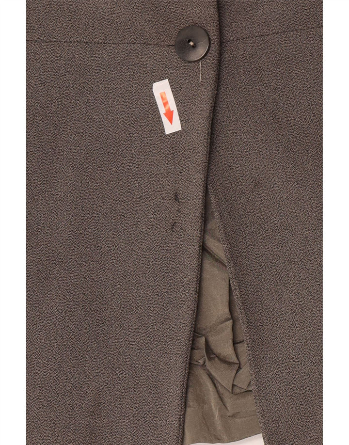 Marella Veste Blazer 2 Boutons Femme UK 16 Large Gris Viscose