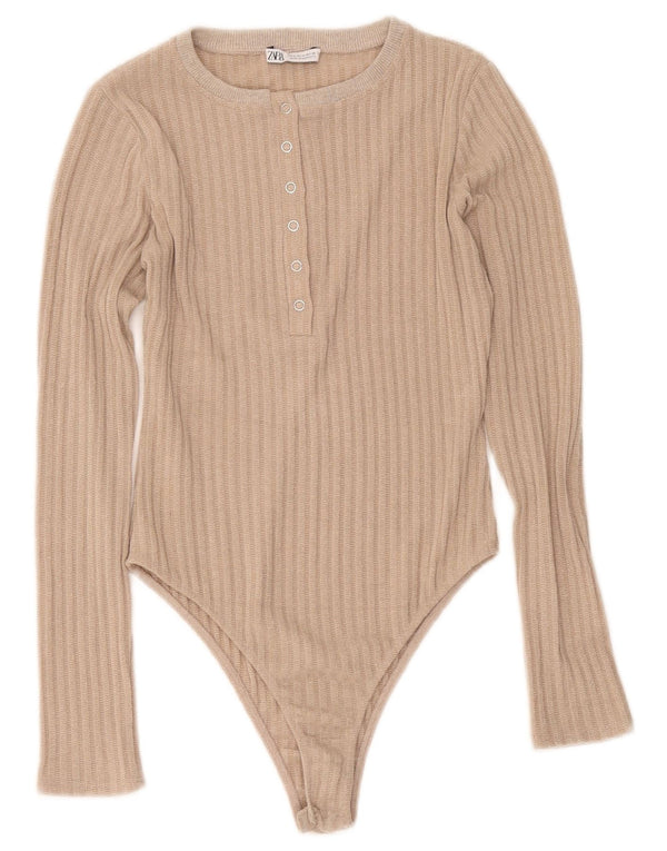 Zara Body Femme UK 10 Petit Beige