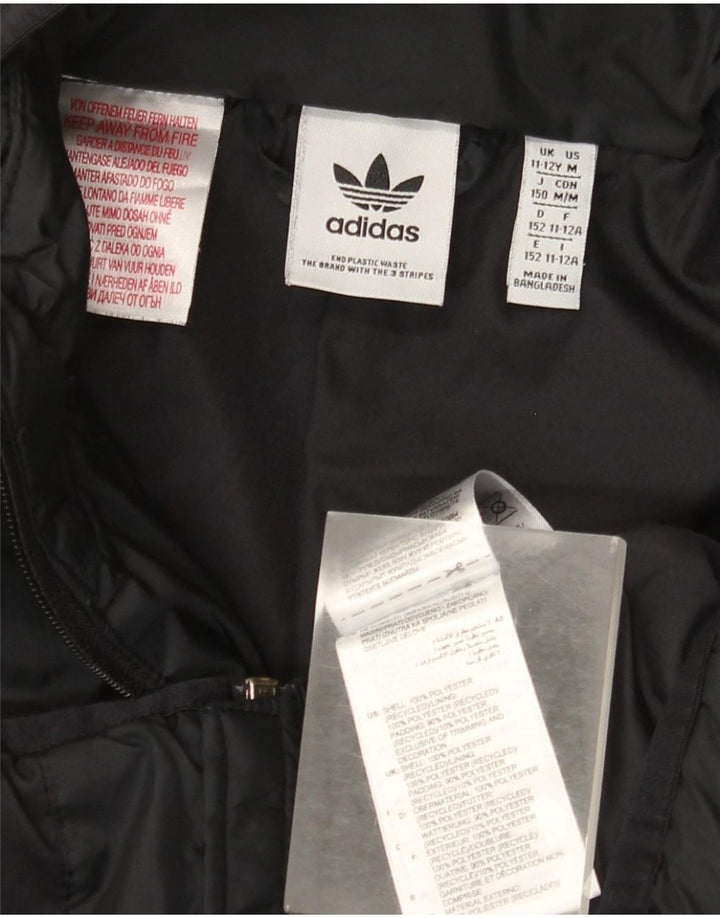 Veste matelassée à capuche Adidas Garçon 11-12 ans Noir Polyester
