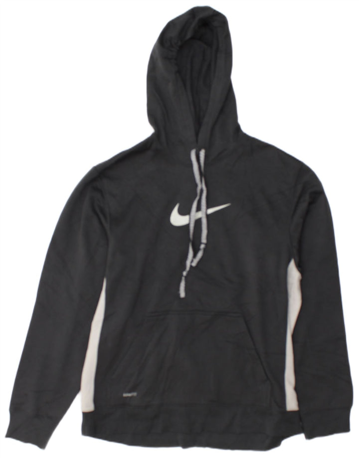 Nike Pull à capuche graphique pour homme Gris moyen Polyester color block