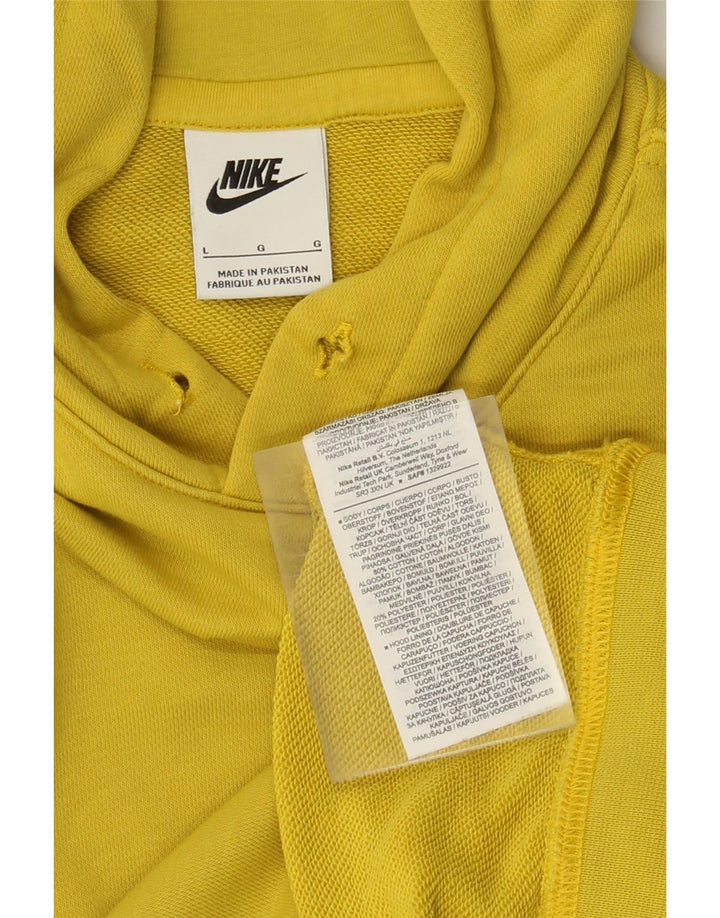 Nike Pull à capuche pour homme en coton jaune Taille L
