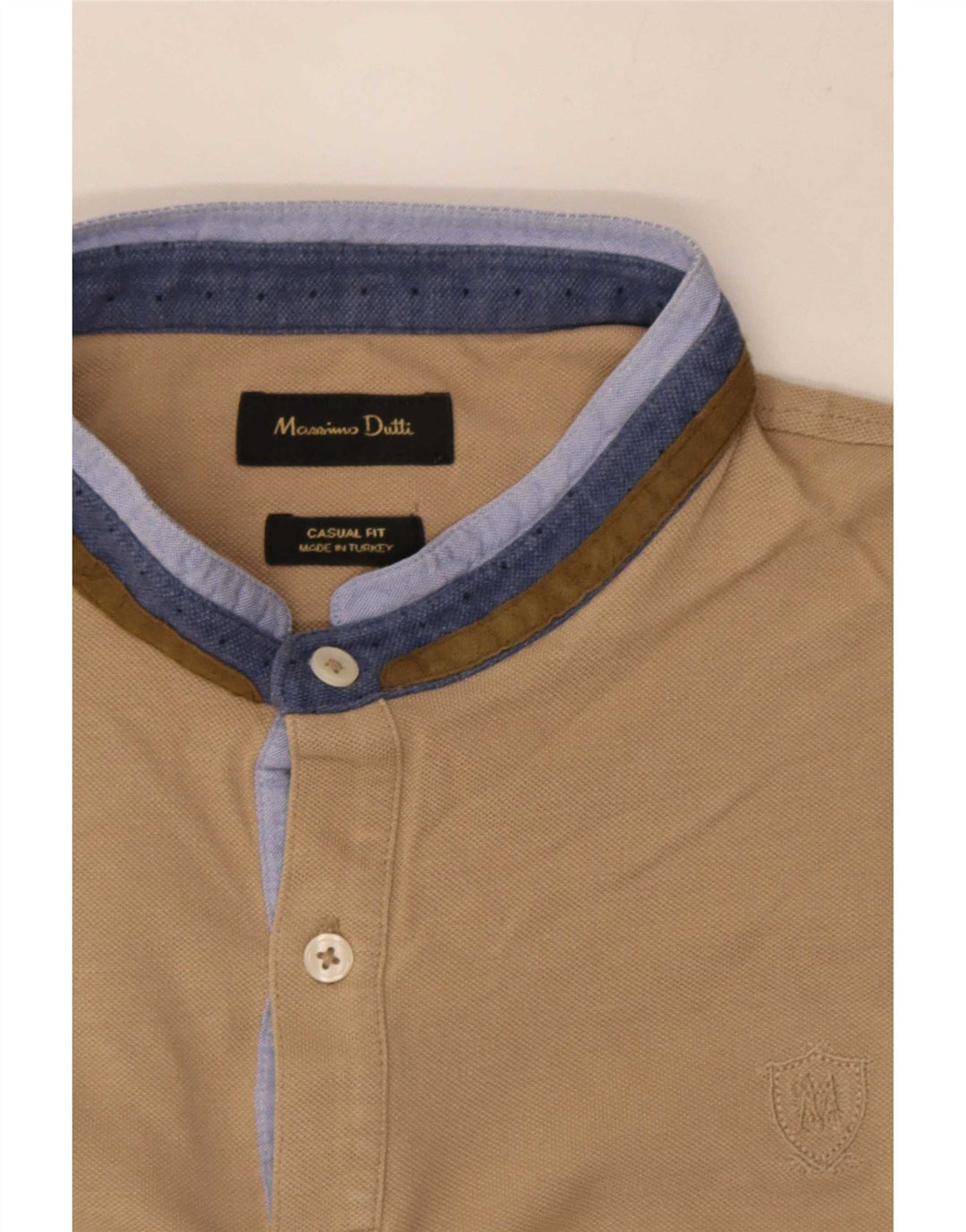Massimo Dutti Polo coupe décontractée pour homme, grand beige