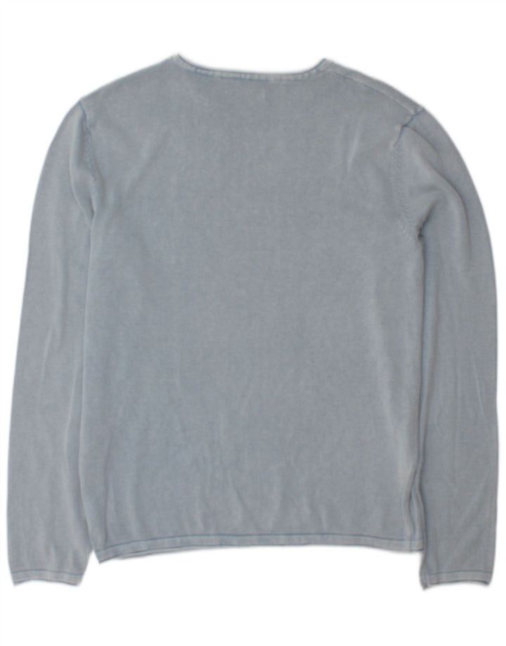 Jack & Jones Pull Col Bateau Homme Bleu Moyen Coton