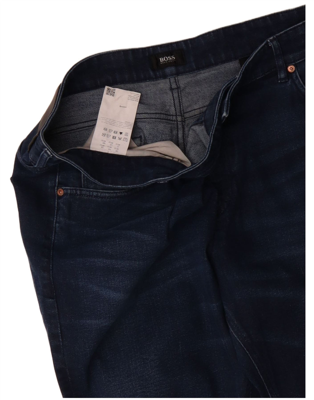 HUGO BOSS Jean droit W40 L32 Homme Bleu Coton