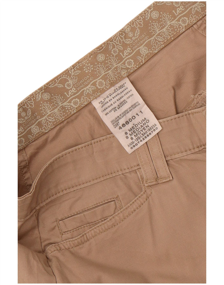 Lee Pantalon décontracté droit pour femme US 8 Medium W32 L31 Coton beige