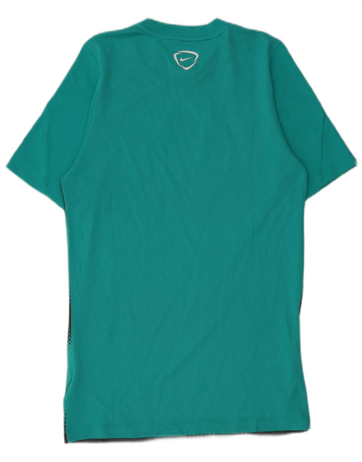 Nike Hommes Dri Fit Graphic T-Shirt Haut Petit Bleu Colorblock Polyester