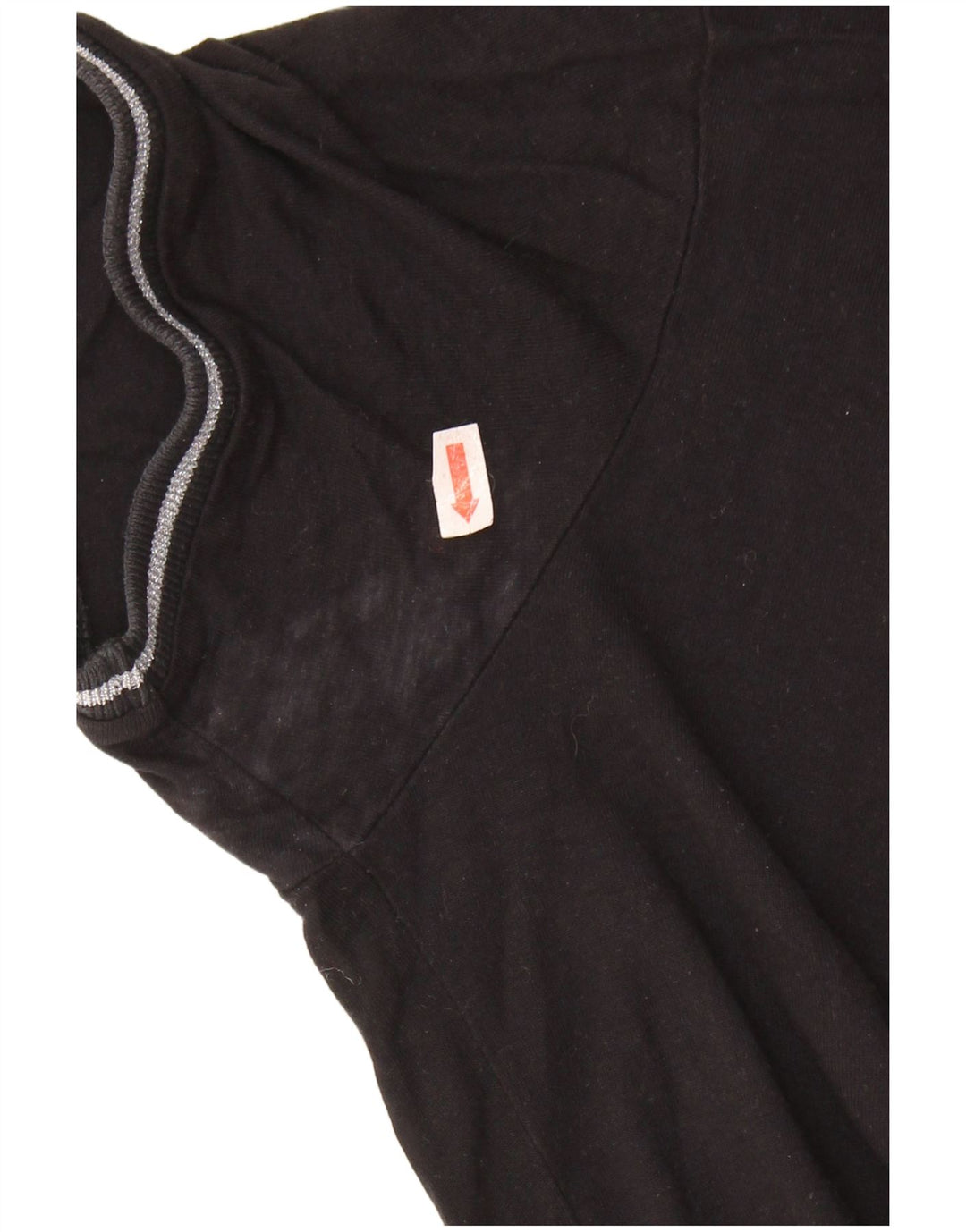 GUESS T-shirt graphique surdimensionné pour femme UK 6 XS Noir