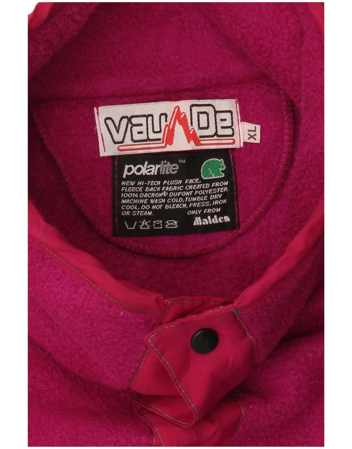 VAUDE Pull polaire à col boutonné XL pour homme Multicolore Colourblock