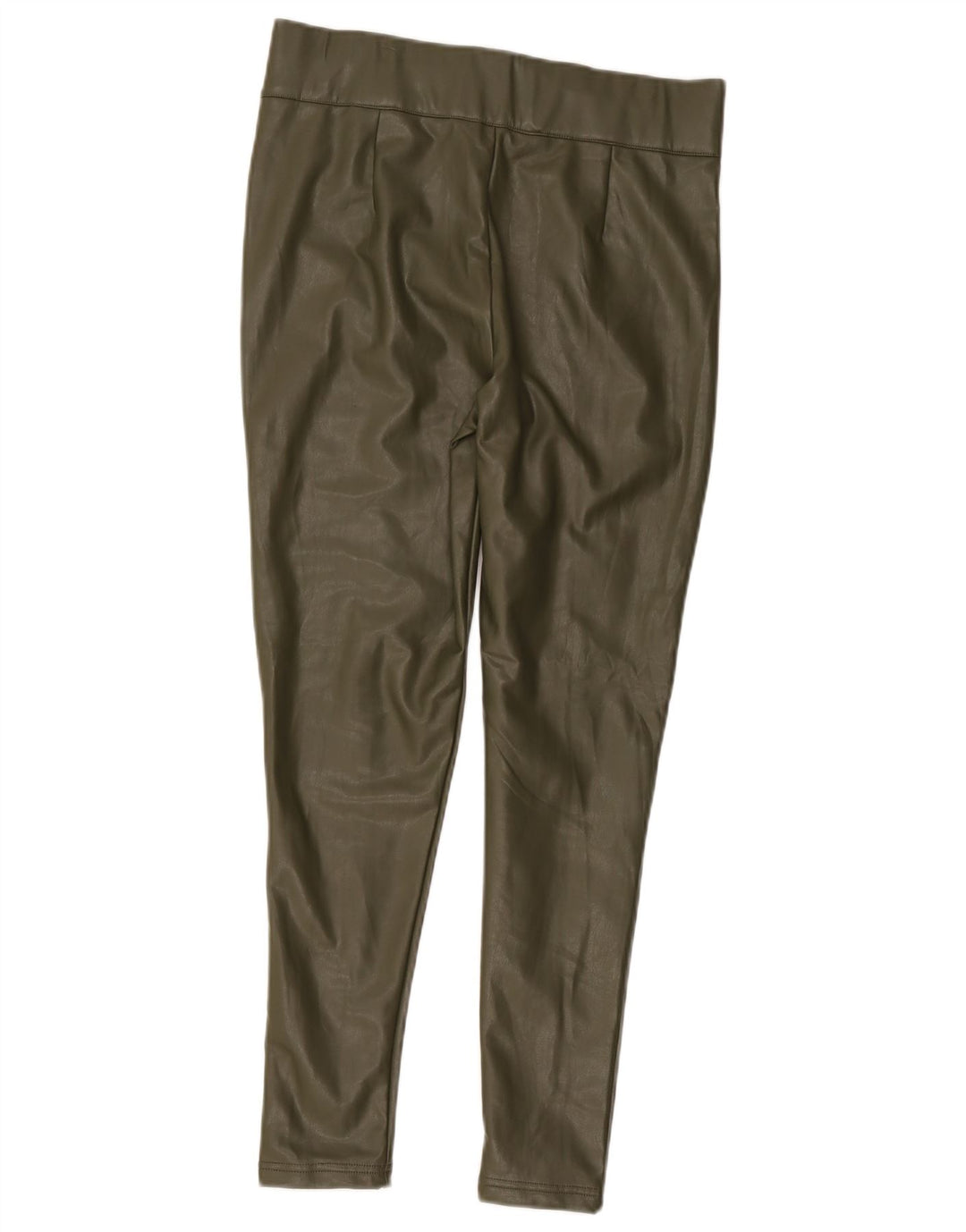 Marks & Spencer Legging en similicuir pour femme UK 12 Kaki moyen Polyester