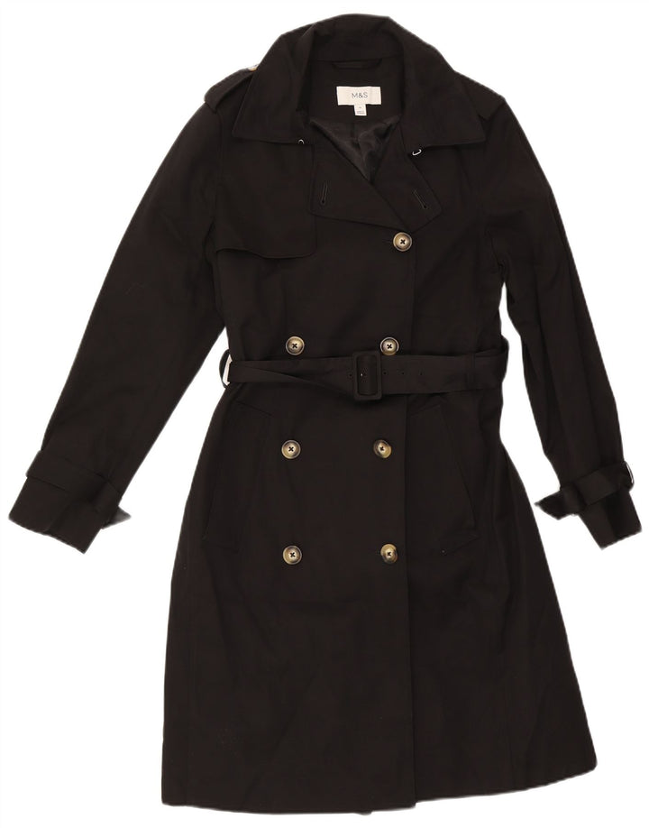 Marks & Spencer Trench-coat double boutonnage pour femme UK 10 Small Noir