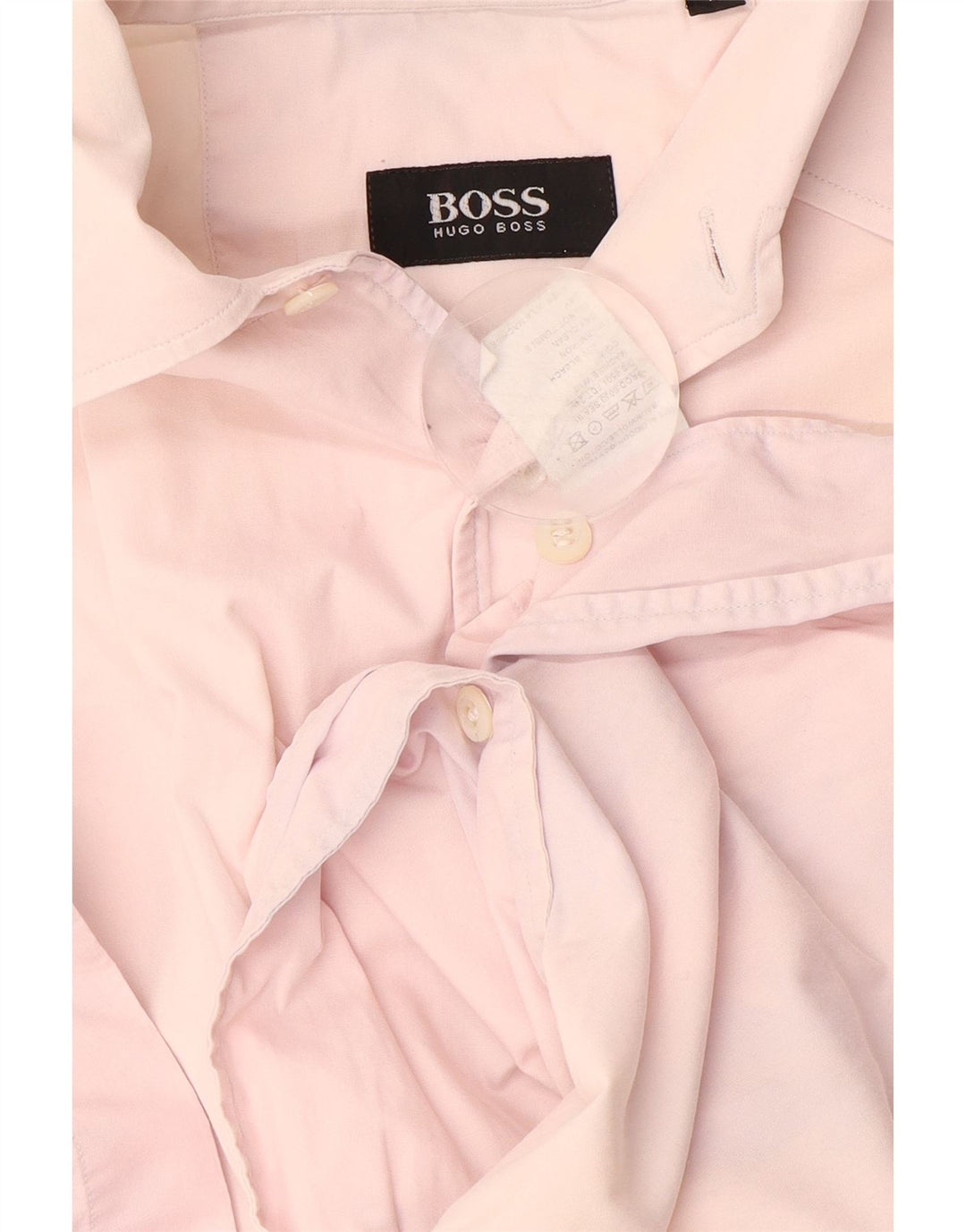 HUGO BOSS Chemise à Manches Courtes Homme Rose Moyen Coton
