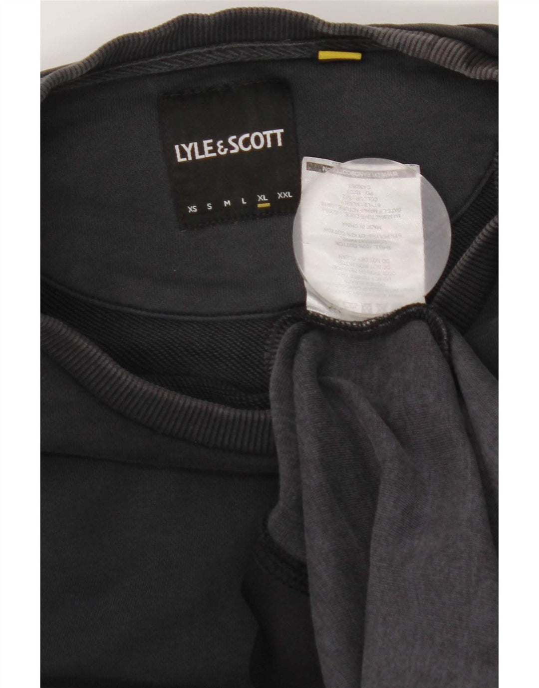 Lyle & Scott Sweat-shirt pour homme XL en coton color block Noir