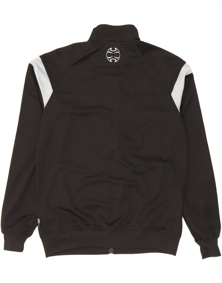ADIDAS Boys Climalite Tracksuit Top Jacket 15-16 Years Black Colourblock Vintage Adidas and Second-Hand Adidas from Messina Hembry 
