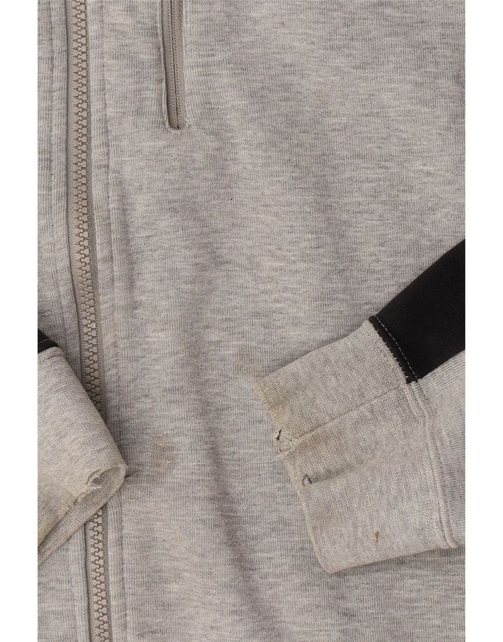 Nike Sweat à capuche zippé en coton color block gris moyen pour homme