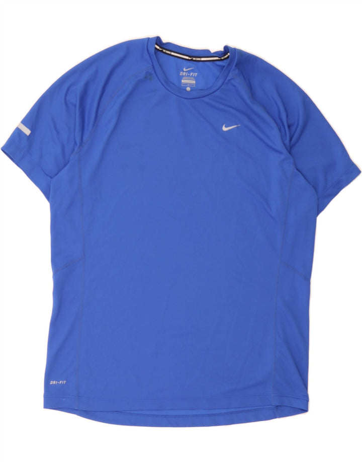 NIKE Mens Dri Fit T-Shirt Top Large Blue Polyester Vintage Nike and Second-Hand Nike from Messina Hembry 