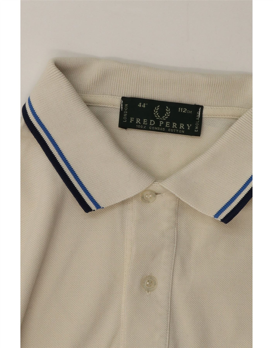 Fred Perry Polo Homme Coton Rayé Blanc Moyen