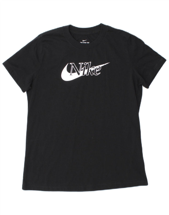 Nike T-shirt graphique pour femme UK 12 Noir moyen