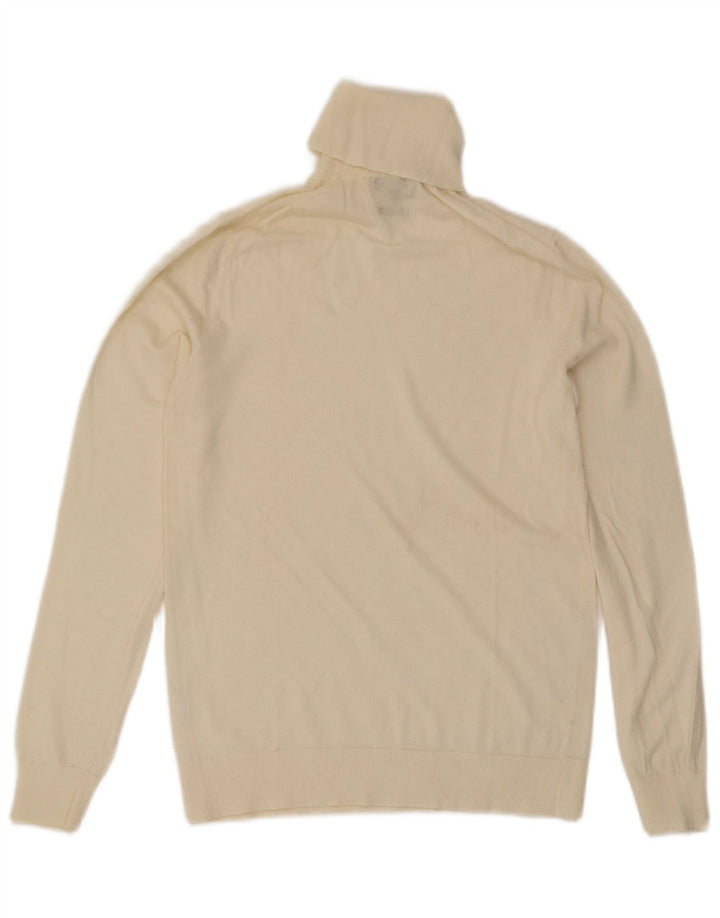 Massimo Dutti Pull col roulé pour femme UK 12 Medium Off White