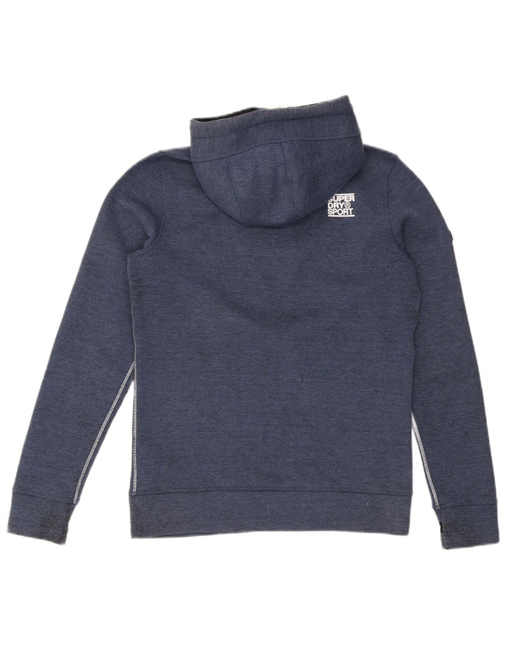 Superdry Pull à capuche graphique pour homme Petit bleu marine Polyester