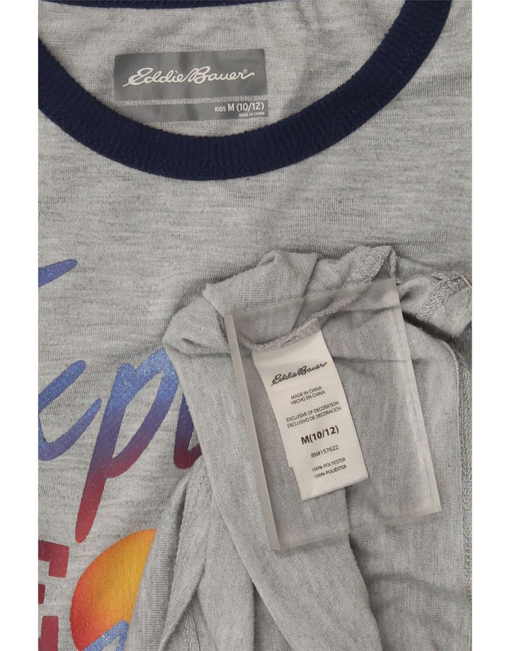 Eddie Bauer Haut graphique à manches longues pour garçon 10-11 ans Gris moyen moucheté